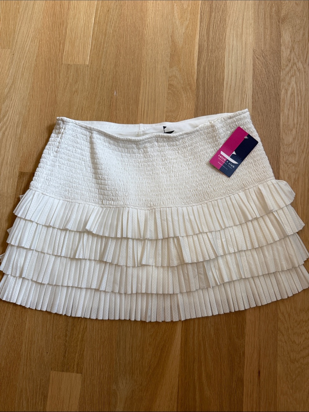 White Tiered Ruffle tennis Skirt - Women's tennis/pickle ball Skirt
